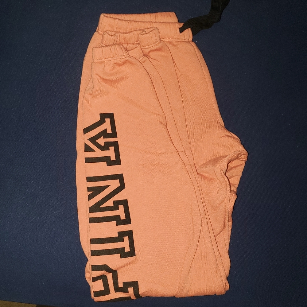 PINK sweats, coral color, xs